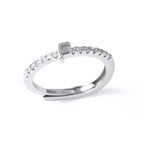 Adjustable women's ring with initial - letter