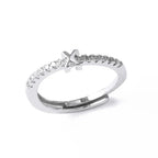 Adjustable women's ring with initial - letter