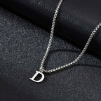 Men's necklace with initial pendant d