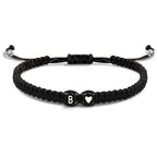 Braided initial bracelet b