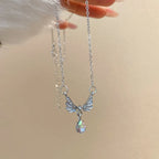 Necklace with angel wings pendant