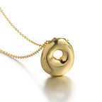 Women's necklace with initial pendant - letter