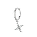 Hoop earrings with initial x