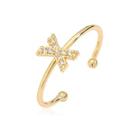 Personalized adjustable ring with initial x