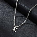 Men's necklace with initial pendant x