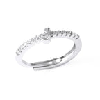Adjustable women's ring with initial - letter