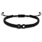 Braided initial bracelet y