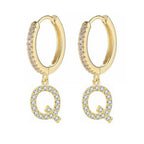 Women's initial hoop earrings q