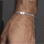Men's initial bracelet a