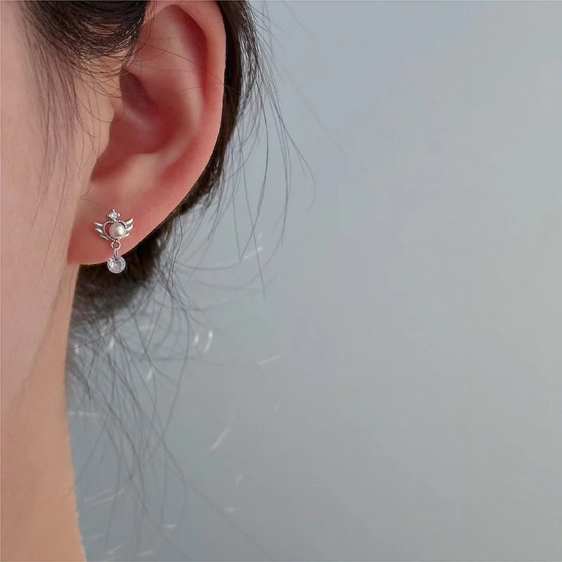 Dangling Angel Wing Earrings