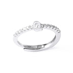 Adjustable women's ring with initial - letter