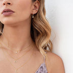Women's initial hoop earrings