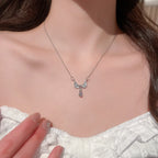 Necklace with angel wings pendant