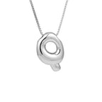Women's necklace with initial pendant - letter