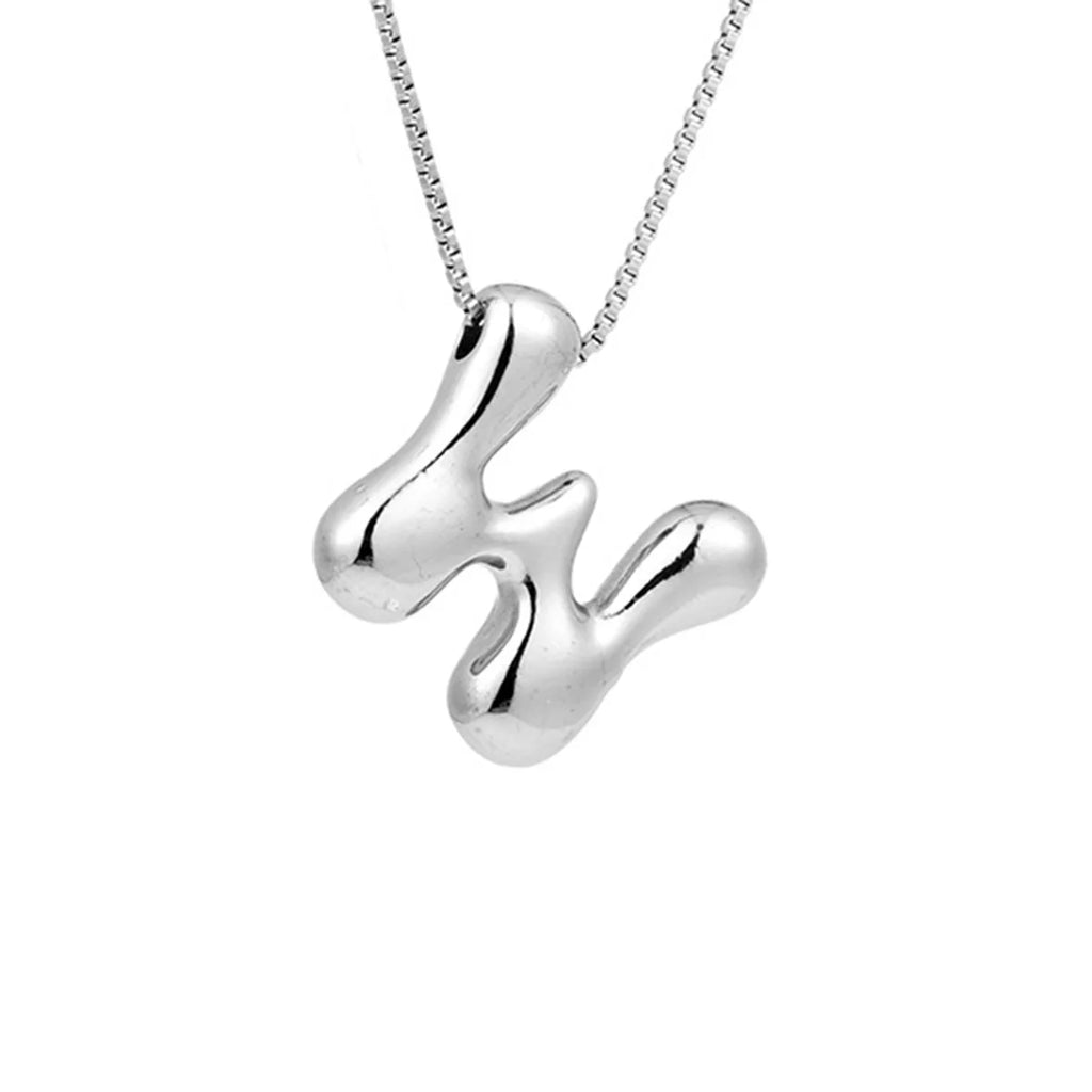 Women's necklace with initial pendant - letter