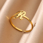 Personalized fine ring with initial