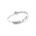 Adjustable women's ring with initial - letter