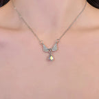 Necklace with angel wings pendant