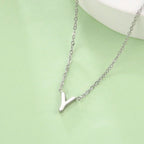 Necklace with initial pendant - letter