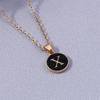 Colorful initial pendant necklace x
