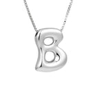 Women's necklace with initial pendant - letter