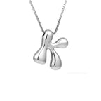 Women's necklace with initial pendant - letter