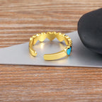 6 Hearts Ring Women Gold