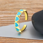 Ring 6 Hearts Women's Gold Ring
