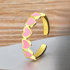 Ring 6 Hearts Women's Gold Ring