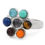 7 Chakras Ring Silver Color