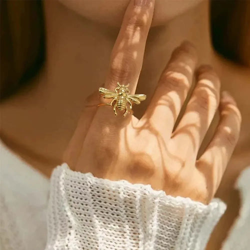 Bee ring for women gold
