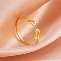 Women's angel wing ring in gold
