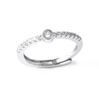 Adjustable women's ring with initial - letter