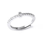 Adjustable women's ring with initial - letter