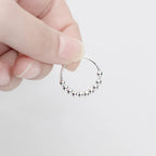 Anti-Stress Ring with Rotating Beads for Men or Women silver