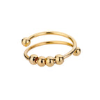 Spinning Beads Anti-Stress Band Ring gold