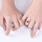 Gold Moon and Sun Rotating Anti-Stress Ring