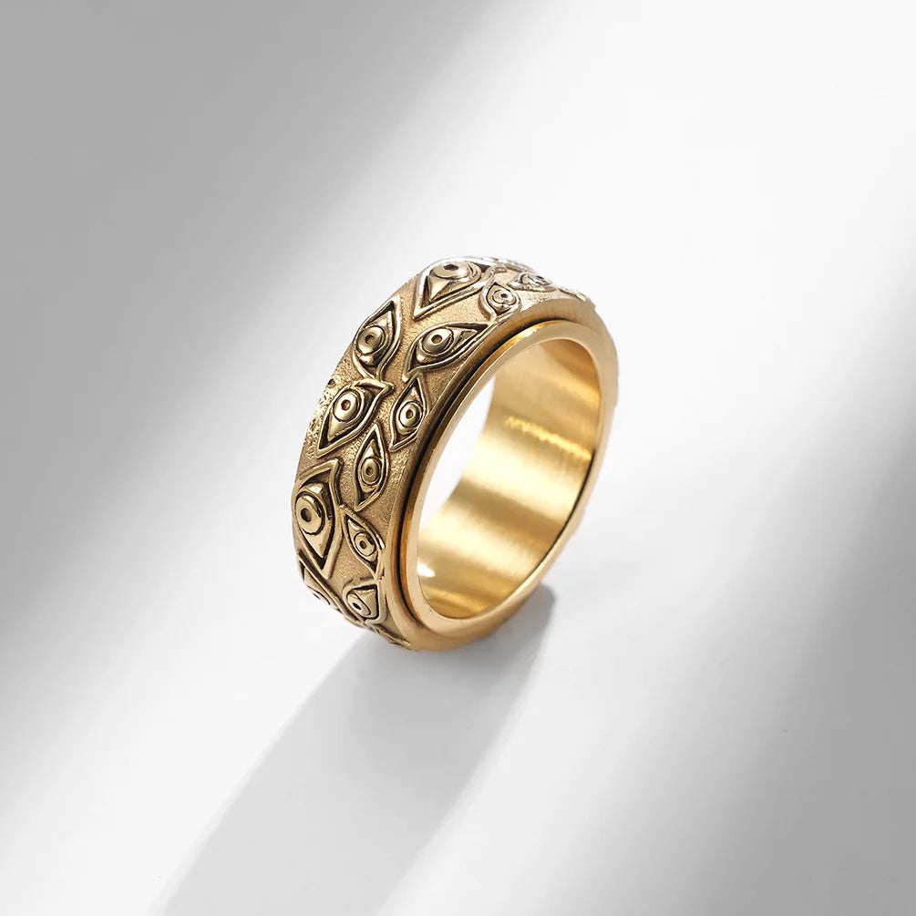 Spinning Anti-Stress Ring Eye gold