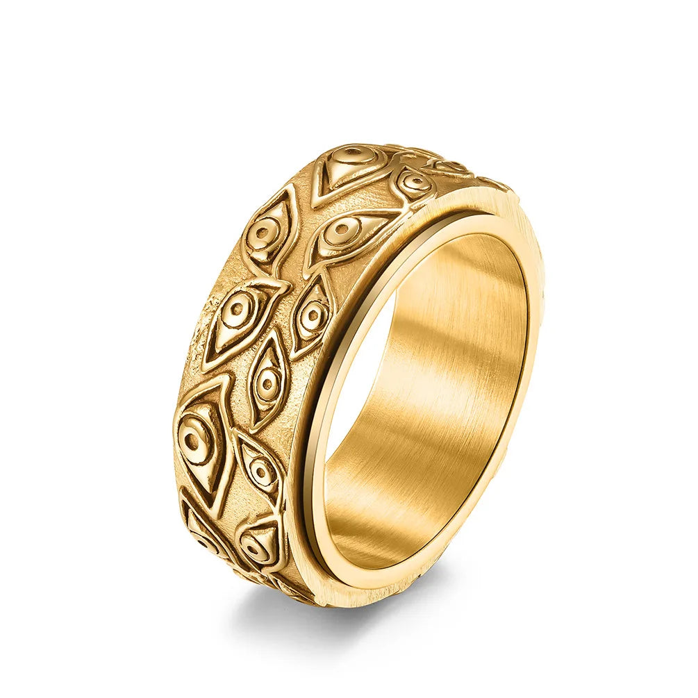 Spinning Anti-Stress Ring Eye gold