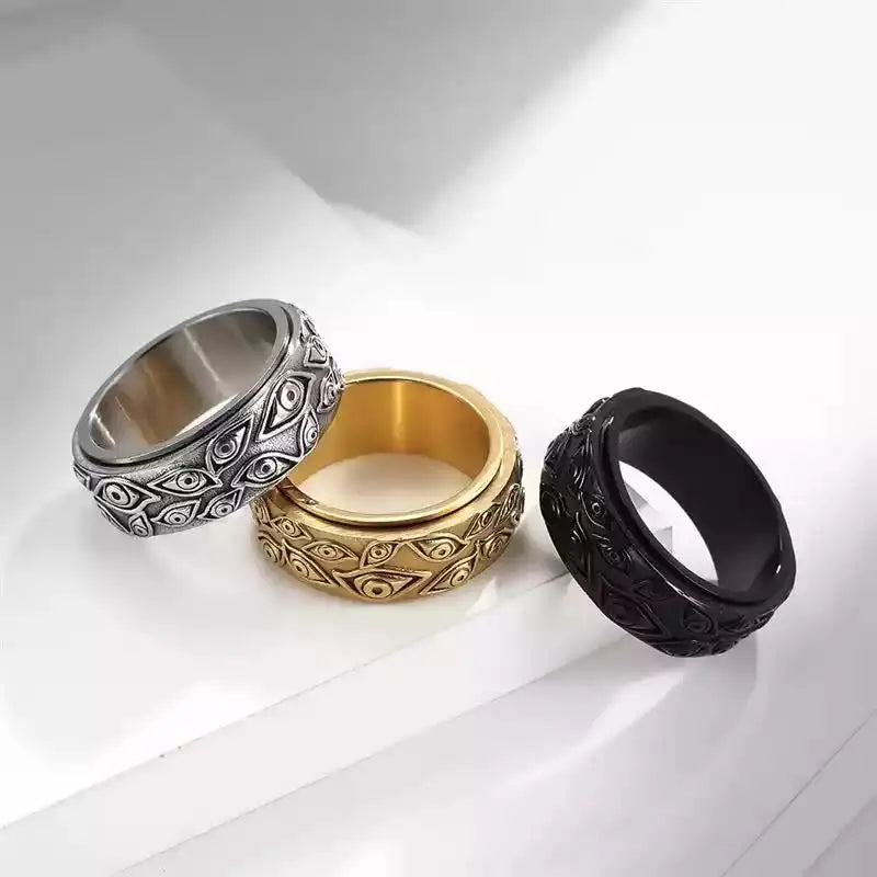 Spinning Anti-Stress Ring Eye gold