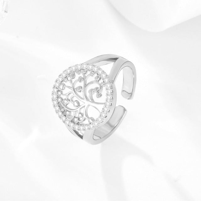 Tree of Life Ring for Women Silver