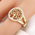 Tree of Life Ring for Women Gold