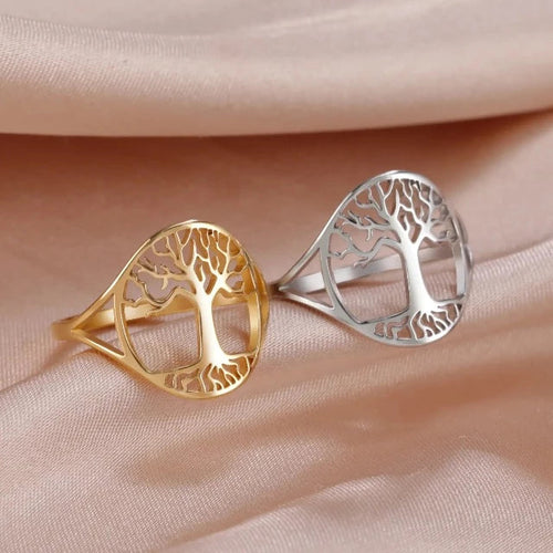 Tree of Life Ring for Women Gold and Silver