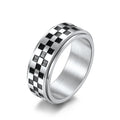 Anti-Stress Rotating Ring with Black Squares