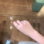 Ring with White Pearls and Rhinestones