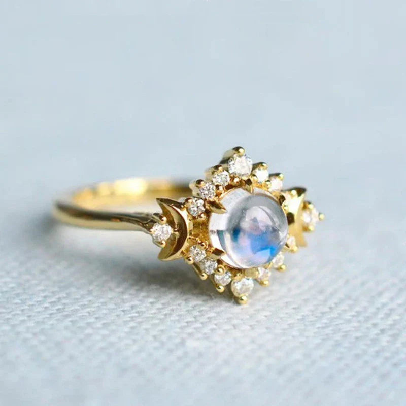 Ring with Moonstone Rhinestone