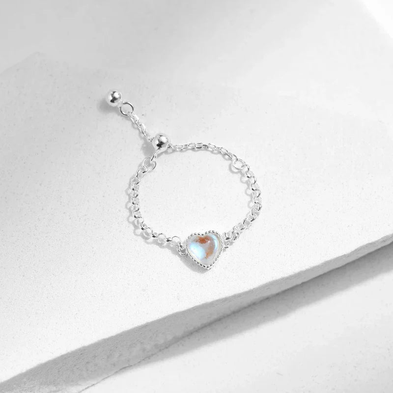 Moonstone Fertility Band Ring for Women