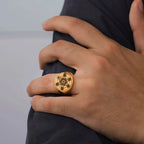Metatron's Cube Ring gold a