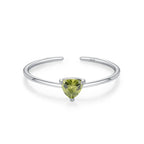Colored Zircon Birthstone Band Ring