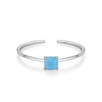 Colored Zircon Birthstone Band Ring